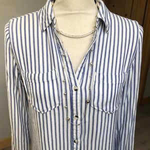 Tinsel Soft Striped Button Down Shirt